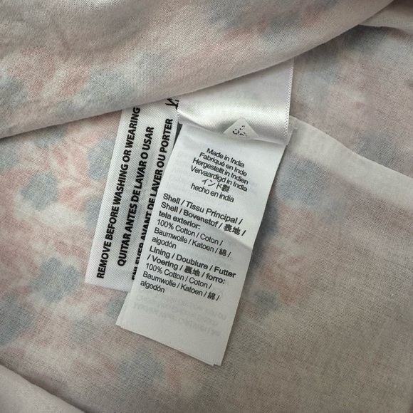 Crewcuts blue and red floral button front dress 7 - Picture 7 of 7